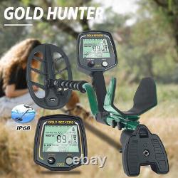 10 in Adjustable Metal Detector Professional Gold Detector LCD, IP68 Waterproof