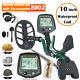 10 inch Outdoor Metal Detector with 7.8 kHz Waterproof Coil, 3 Modes Detector