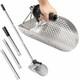 2-in-1 Sand Scoop and Sieve for Beach Digging Adjustable Telescoping Handle
