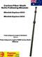 3 Piece Carbon Fibre Shaft kit To Suit Minelab Equinox 600/800 Metal Detectors