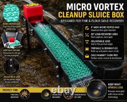 4 inch Cleanup Sluice Box Fine Flour Gold Recovery Micro Vortex Mat 4 pay dirt