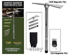 4in1 47.5 cm 18-5/8 Compact Magnetic Prospectors Pick Collapsed 24cm