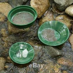7pc Prospecting Gold Panning Kit Gold Pans Sifting Pan Classifiers & MORE