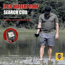 Adjustable Metal Detector withLCD Display Waterproof 11 Search Coil Outdoor USA