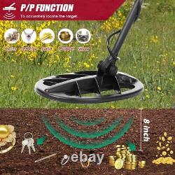 Adjustable Metal Detector withLCD Display Waterproof 11 Search Coil Outdoor USA