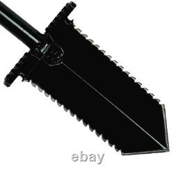 Anaconda NX-7 Tempered Steel 33 Shovel with Double Serrated Blade & Foot Pegs