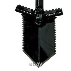 Anaconda NX-7 Tempered Steel 33 Shovel with Double Serrated Blade & Foot Pegs