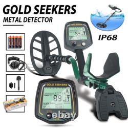 Best Metal Detector VLF Discriminator 8 Round Concentric Coil Back-lit LCD