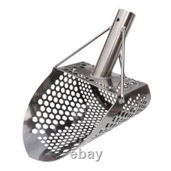 CooB 9 x 6.25 Stainless Steel Sand Scoop Hexagon Holes, CNC-Cut, Durable