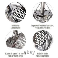 CooB 9 x 6.25 Stainless Steel Sand Scoop Hexagon Holes, CNC-Cut, Durable