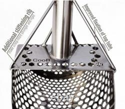CooB 9 x 6.25 Stainless Steel Sand Scoop Hexagon Holes, CNC-Cut, Durable