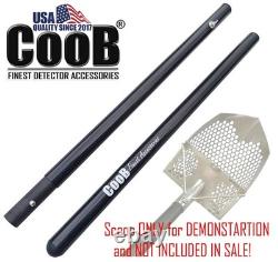 CooB Travel Carbon Fiber Handle Pole for Metal Detector Hunting Sand Scoop Sh