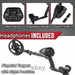 Deep Ground Metal Detector Hunter with 8 inch Waterproof Coil & 3 FREE Accessories