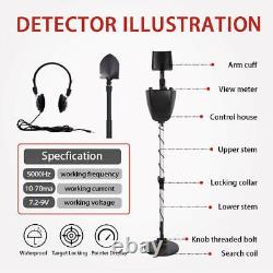 Deep Ground Metal Detector Hunter with 8 inch Waterproof Coil & 3 FREE Accessories