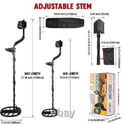 Deep Sensitive Metal Detector & 11 DD Coil & Cool Headphone & Light Shove kit