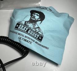 DetectorPRO Gray Ghost Ultimate Metal Detector Headphones 1/4 Angled Plug NEW