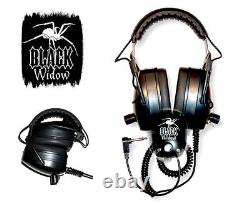 DetectorPro Black Widow 150 ohm Metal Detector Headphones Free Shipping