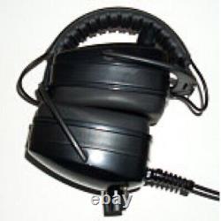 DetectorPro Black Widow Headphones with 1/4 Angle Plug for Metal Detector