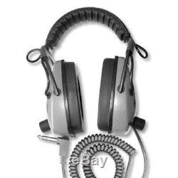 DetectorPro Gray Ghost DMC Headphones with 1/4 Angle Plug for Metal Detector
