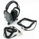 DetectorPro Gray Ghost NDT Headsets & 2 Audio Cables with 1/4 Angle Connector