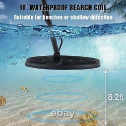 Durable Metal Detector with 11'' DD Waterproof Coil & 3 Accessories FREE