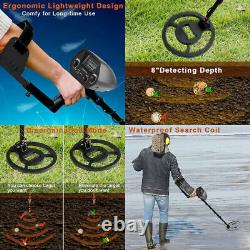 Durable Metal Detector with 8 Waterproof Coil, Headphone, Plus Accessories