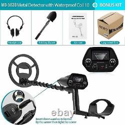 Durable Metal Detector with 8 Waterproof Coil, Headphone, Plus Accessories