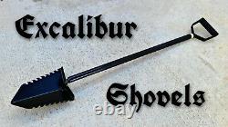 Excalibur Shovel Sir Kay WIDE Serrated Edges Metal Detecting Digging D-Handle