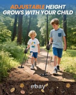 Fun Outdoor Adventure Kids Metal Detector with Adjustable Length & Accessories
