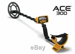 Garrett ACE 300 Metal Detector Waterproof Coil/Headphones/Free Acces GAR1141150