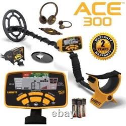 Garrett ACE 300 Metal Detector with 7 x 10 Searchcoil and 3 FREE Accessories