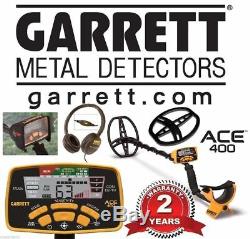 Garrett ACE 400 Metal Detector, Free Accessories, Waterproof Coil, USA Version