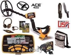 Garrett ACE 400 Metal Detector, Headphones, Digger, Camo Pouch, Free Accessories