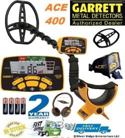 Garrett ACE 400 Metal Detector Water-Proof Coil, Headphones & Free Accessories