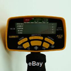Garrett ACE 400 Metal Detector with 8.5 x 11 DD Waterproof Coil & 2 Accessories