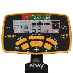 Garrett ACE 400 Metal Detector with 8.5 x 11 DD Waterproof Coil & 3 Accessories