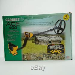 Garrett ACE 400 Metal Detector with 8.5 x 11 DD Waterproof Coil & 3 Accessories