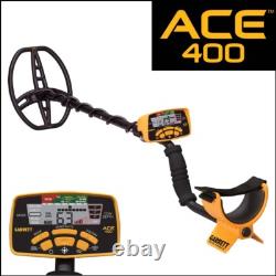 Garrett ACE 400 Metal Detector with 8.5 x 11 Searchcoil and 3 FREE Accessories