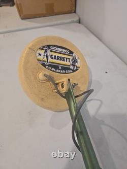 Garrett ADS metal detector With Case, Manual Deep Seeker Groundhog See Video