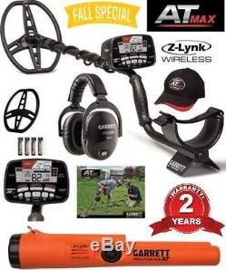 Garrett AT Max Metal Detector Z-Lynk Wireless Headphones & Z-Lynk Propointer