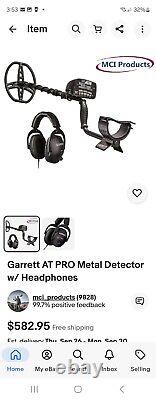 Garrett AT Pro Waterproof Gold, Metal Detector With2 Sensor Heads & Case Tested