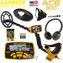 Garrett Ace 300 Metal Detector with Waterproof Coil, Headphones + FREE Accessories