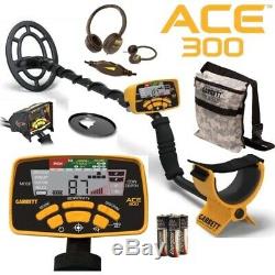 Garrett Ace 300 with Free Headphones, Coil Cover, Rain Cover + Diggers Pouch