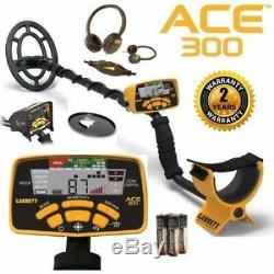 Garrett Refurbished ACE 300 Metal Detector with Searchcoil and 3 Accessories