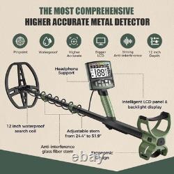 Gbnryg Professional Metal Detector for Adults, 12 IP68 Waterproof M55Z&Green