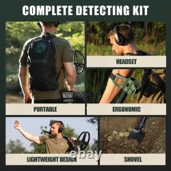 Gbnryg Professional Metal Detector for Adults, 12 IP68 Waterproof M55Z&Green