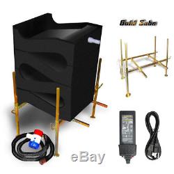 Gold Cube 4 Stack Deluxe Complete Gold Prospecting Kit & 120 Volt Power Supply