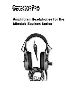 Gray Ghost Amphibian Waterproof headphones for Minelab Equinox series