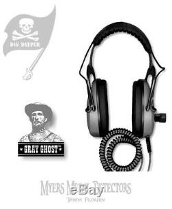 Gray Ghost Waterproof Headphones Minelab Equinox 600& 800 Free Apron & Fast Ship