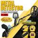 Heavy Duty Metal Detector with 10 7.8 kHz Waterproof Search Coil 3 Accessories